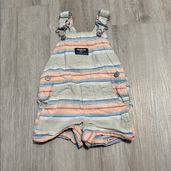 OshKosh B'gosh Pastel Striped Overalls - Picture 1 of 1